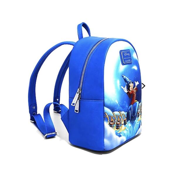 Loungefly Mickey Mouse Mini Backpack & Wallet Set Fantasia Sourcerer Disney NWT main image 6